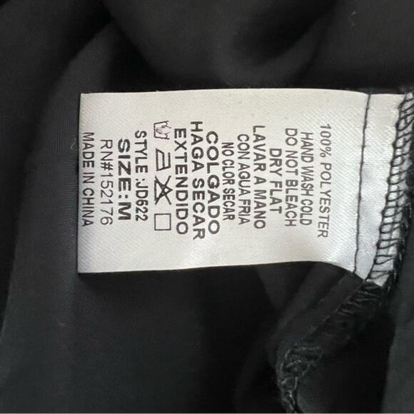 Reset by Jane Black Yellow Gold Floral Ruffle Dress Size Medium - Picture 14 of 15